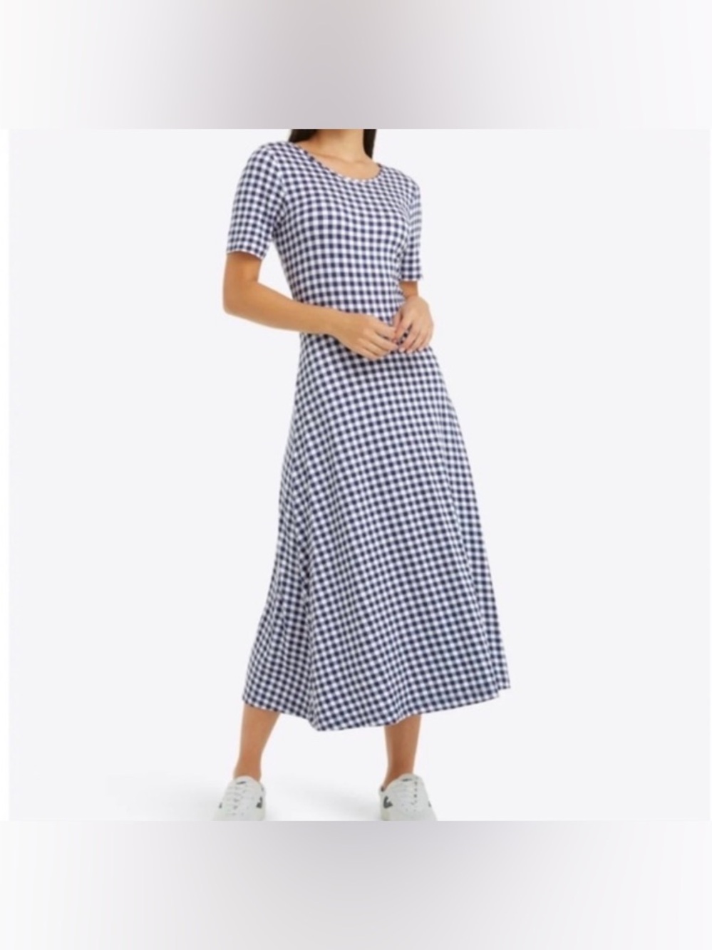 Draper James NWT Gingham Short-Sleeve Midi Dress